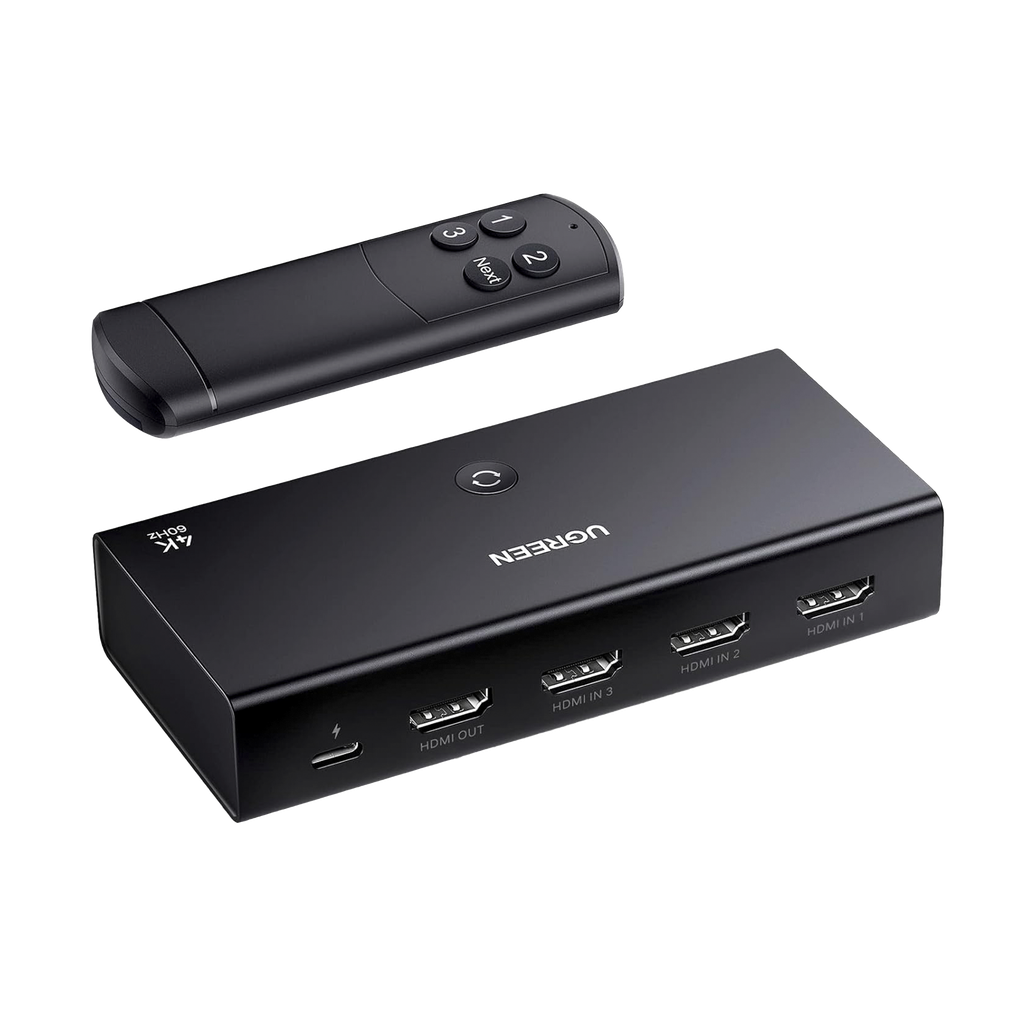 Conmutador HDMI Switch 4@60Hz | 3 Entradas a 1 Salida | 3D |…