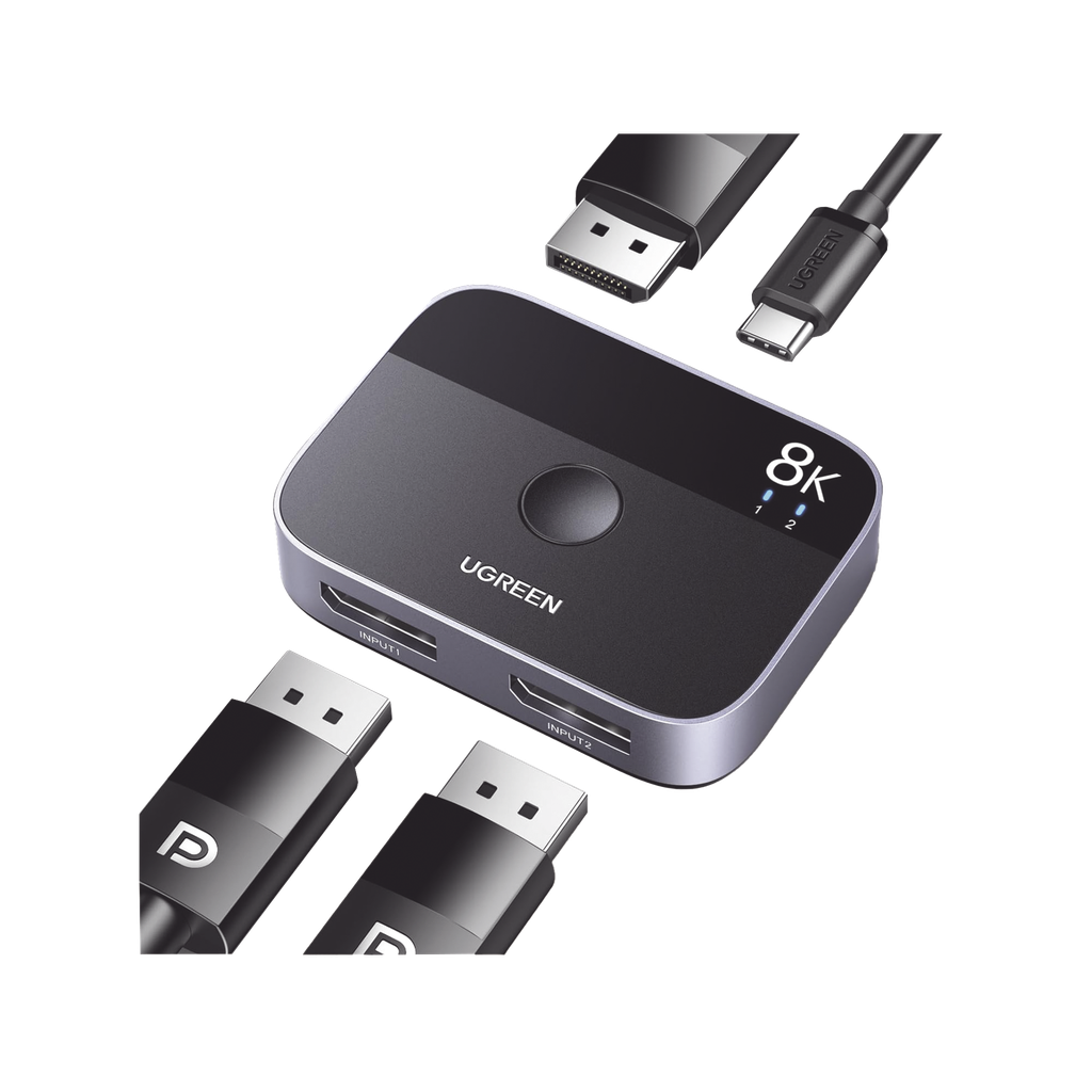 Conmutador DP 1.4 8K | HDMI Splitter 2 Entradas a 1 Salida |…