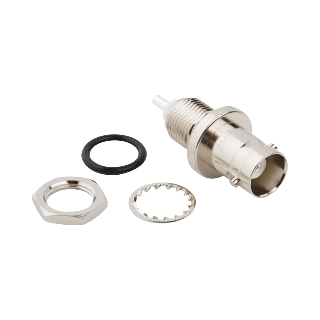 Conector BNC Hembra para Chasis en Doble D Plano, 4 GHz, Amp…