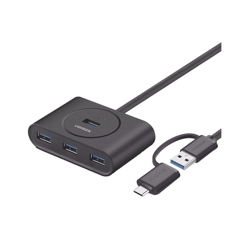 HUB USB-A y C 3.0 4 en 1 | Con Conector USB-C y USB-A | 4 Pu…