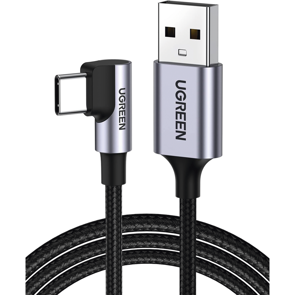 Cable USB-A a USB-C | 2 Metros | Conector con Ángulo Recto d…