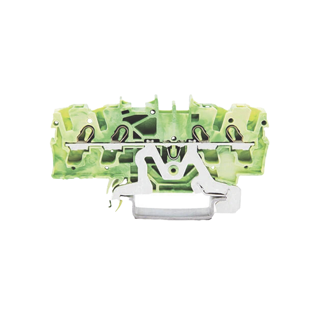 Borna de tierra para 4 conductores; 2,5 mm²; Apropiado para …