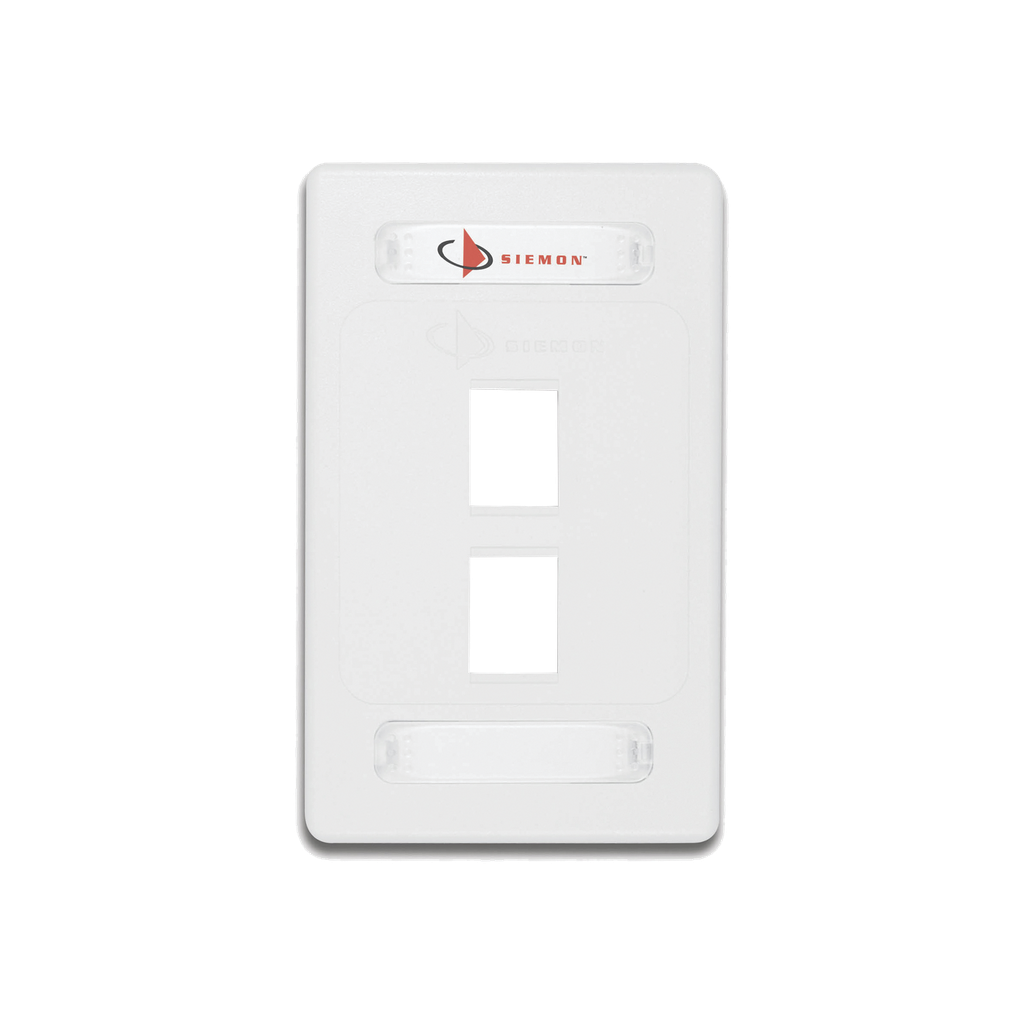 Placa de Pared Modular 10G MAX de 2 Salidas, Color Blanco…