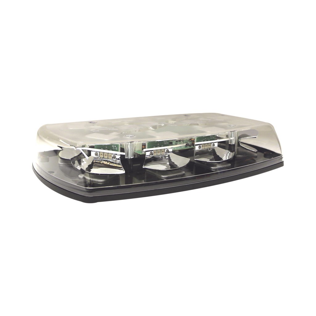 Minibarra LED de 15 color ámbar y domo transparente, de mont…
