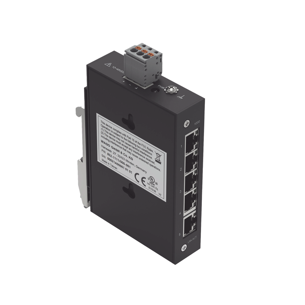 INDUSTRIAL ECO SWITCH 5 PUERTOS 1000 BASE-T NEGRO…