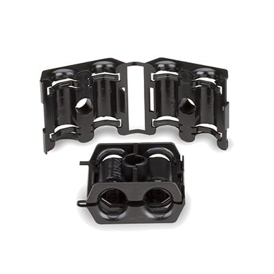 Sujetador doble para cable con diámetro de 9 a 12 mm. Paquet…
