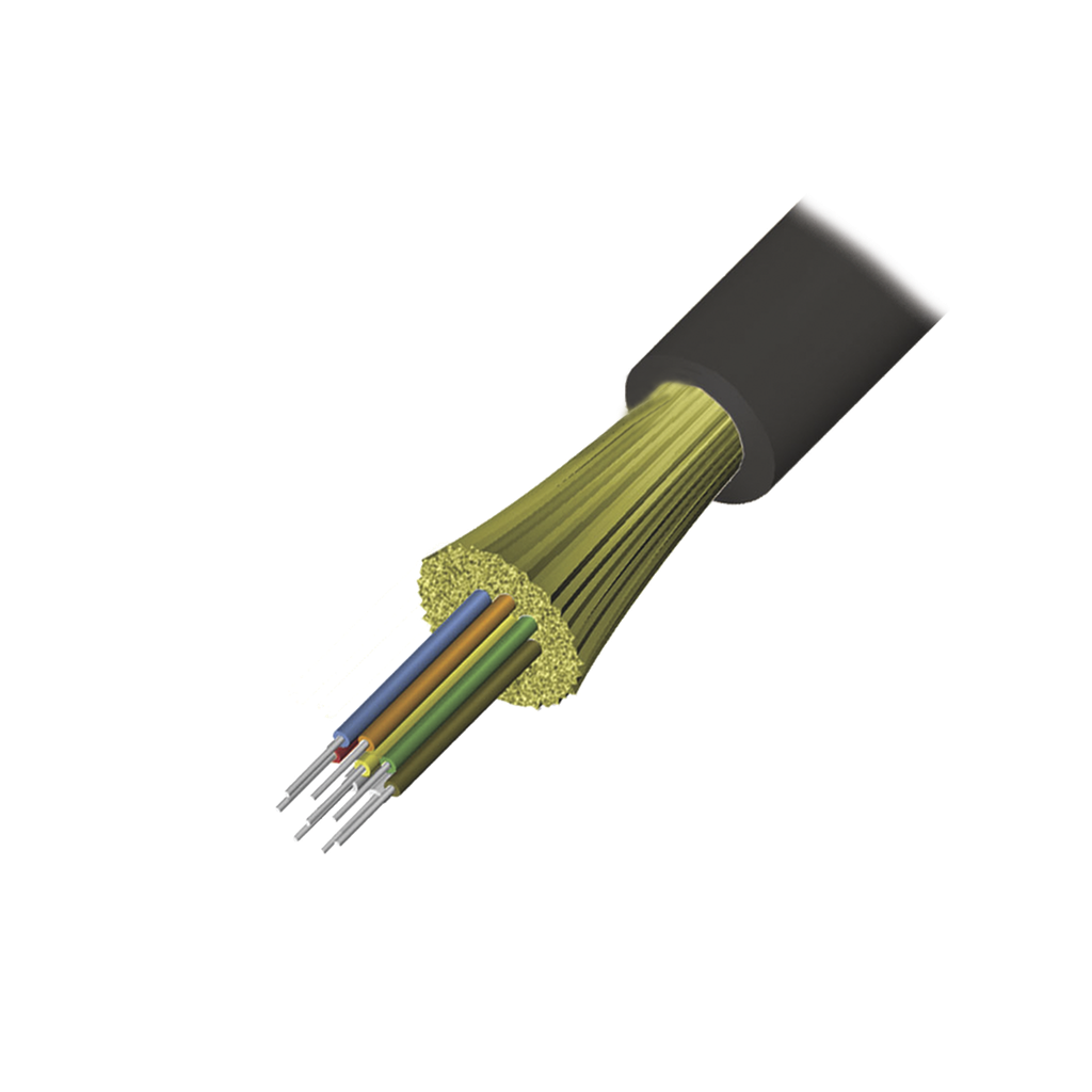 Cable de Fibra Óptica de 6 hilos, Interior/Exterior, Tight B…