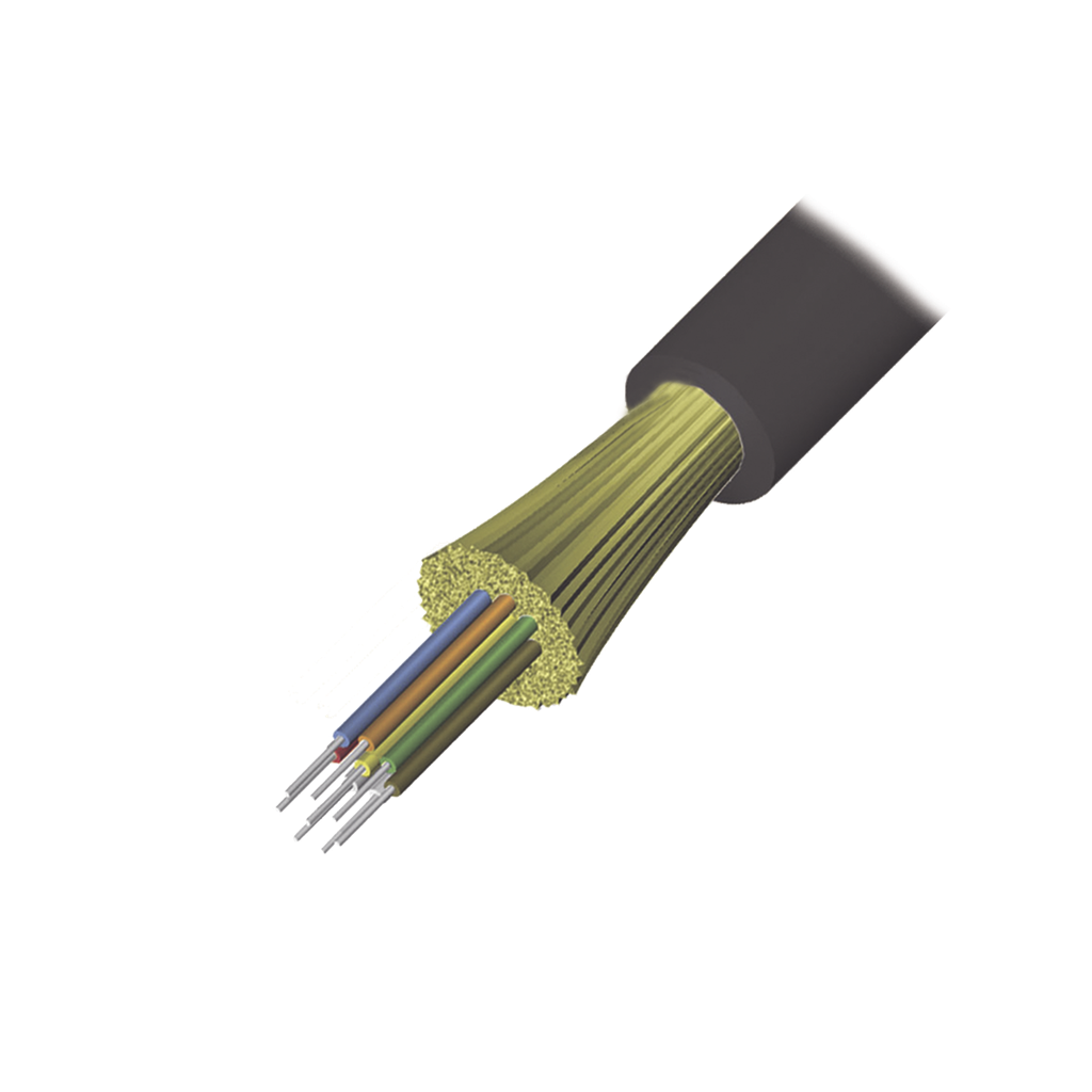 Cable de Fibra Óptica de 6 hilos, Interior/Exterior, Tight B…