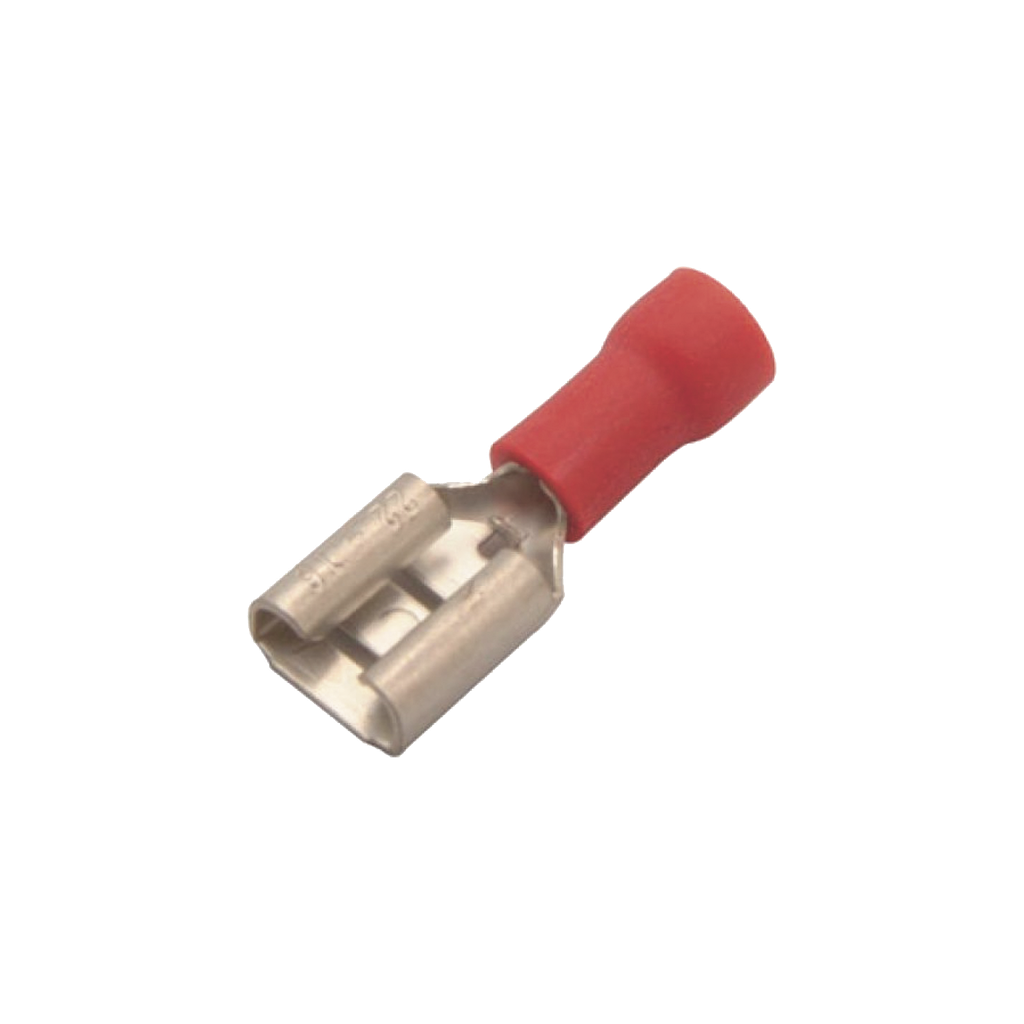 Terminal tipo hembra aislada 0.250 / 22 - 16 AWG / Rojo / Pa…