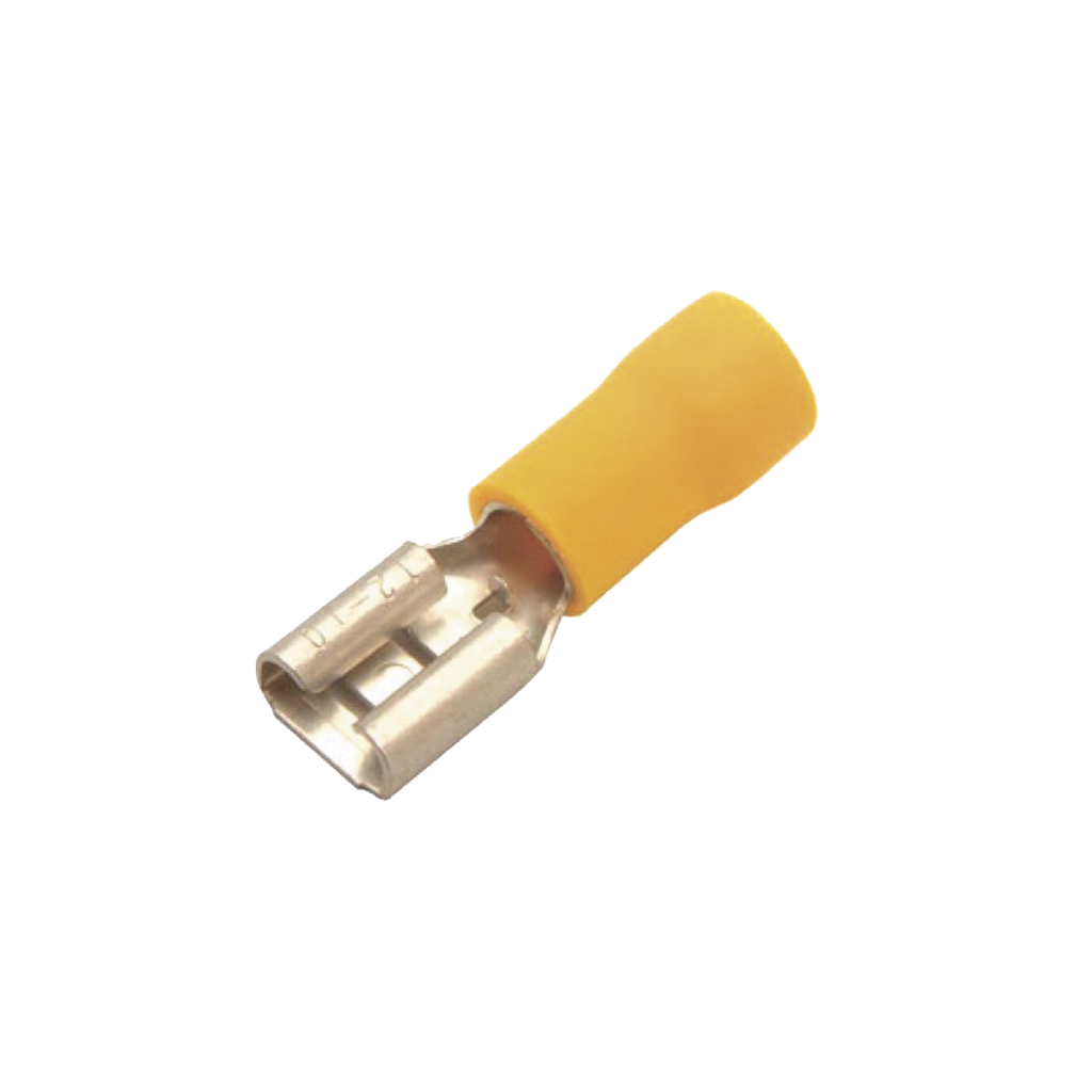 Terminal tipo hembra aislada 0.250 / 12 - 10 AWG / Amarillo …