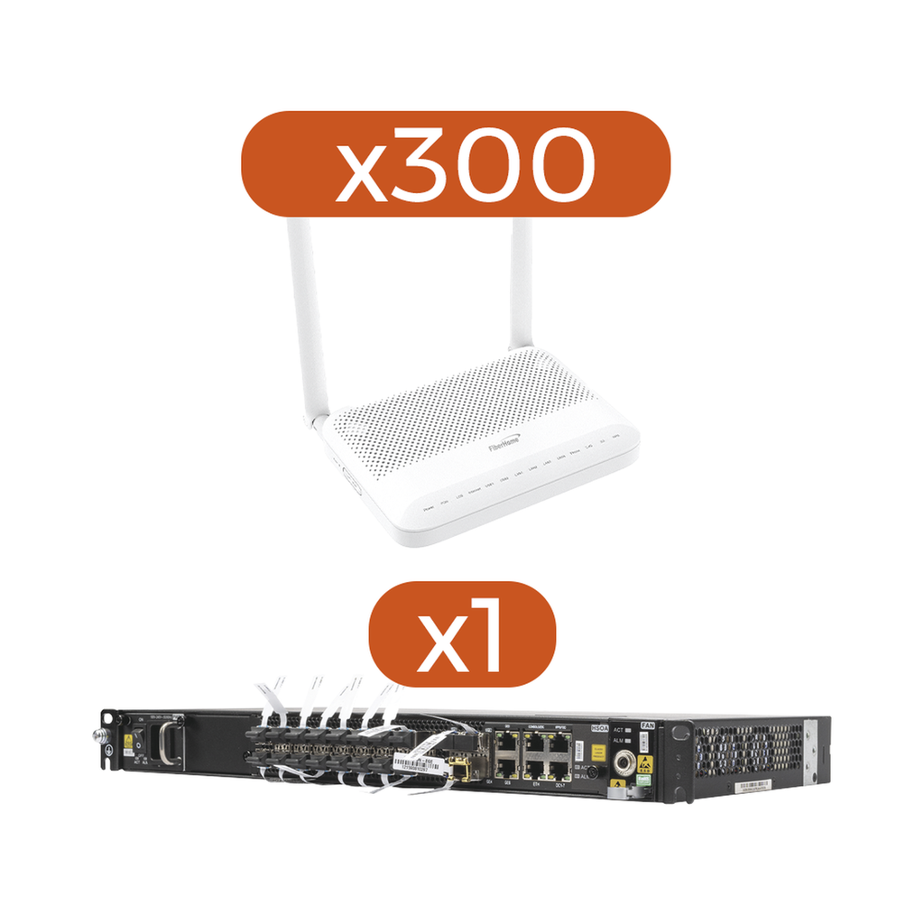 Kit 300 ONTs HG6145D2 + 1 OLT AN6001G16-AC …