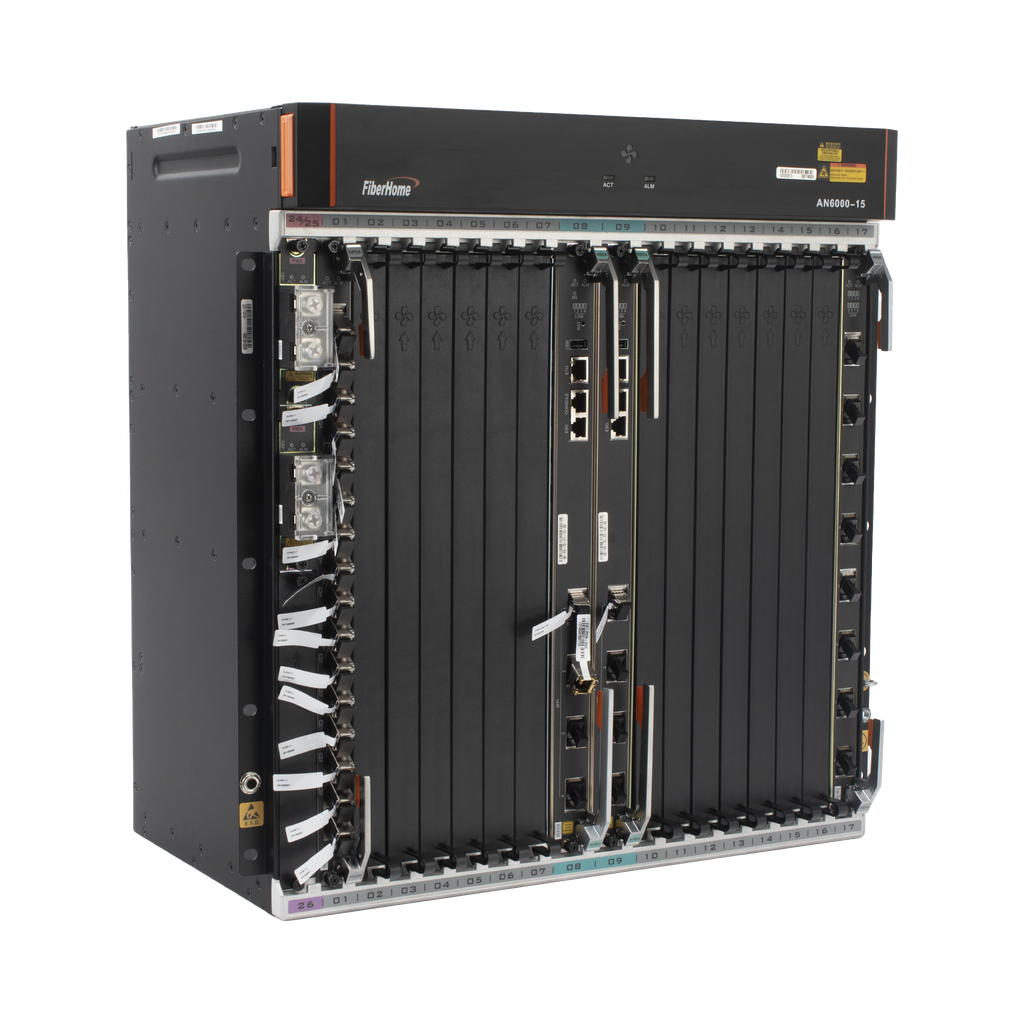 OLT Carrier Class Modular GPON, 14 Ranuras de Servicio, Incl…