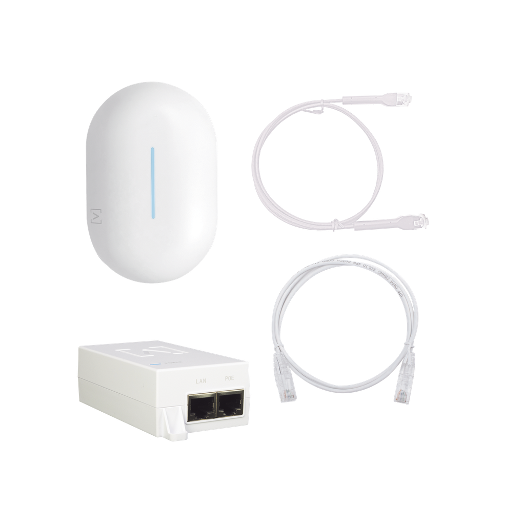 KIT Punto de Acceso Wi-Fi 6 AP6-Pro / 1 Inyector POE 802.3at…