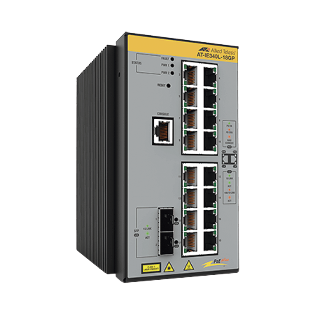 Switch Industrial Capa 3, 16x 10/100/1000-T PoE+, 2x SFP 1G…