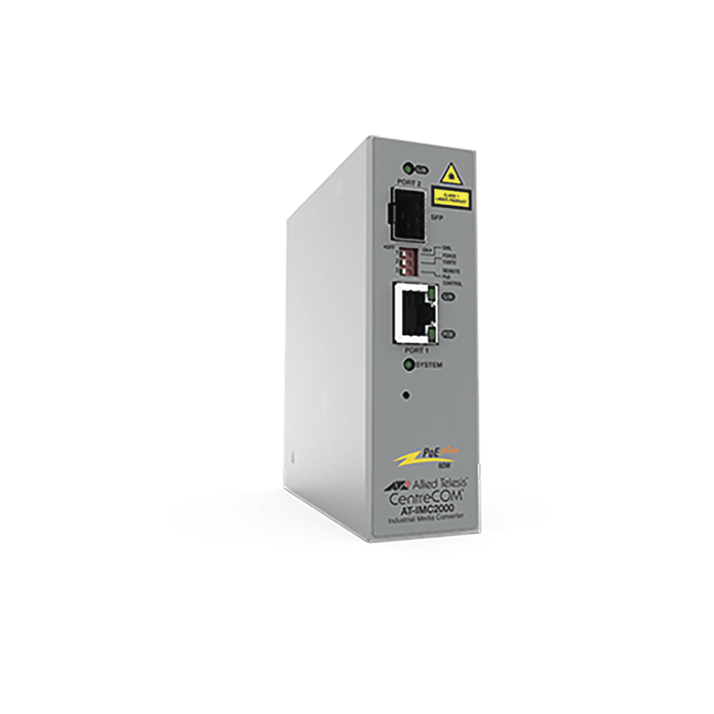 Convertidor de medios industrial PoE+ de 10/100/1000 RJ45 Gi…