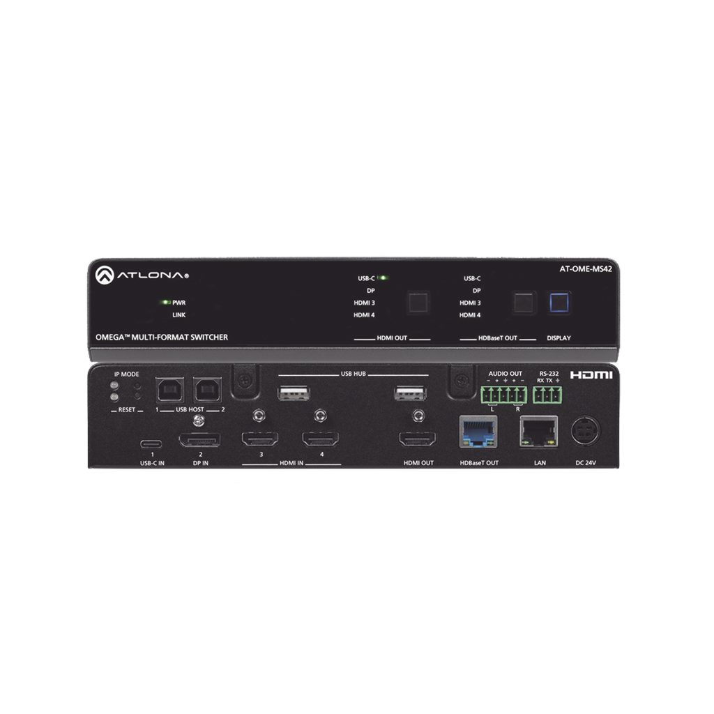 OMEGA Switch Matriz 4x2 de AV Multiformato con Entradas HDMI…