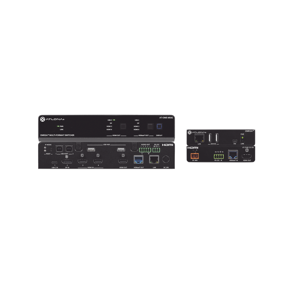 OMEGA 4X2 4K/UHD MULTIFORMAT MATRIX SWITCHER TX/RX KIT ;  WI…