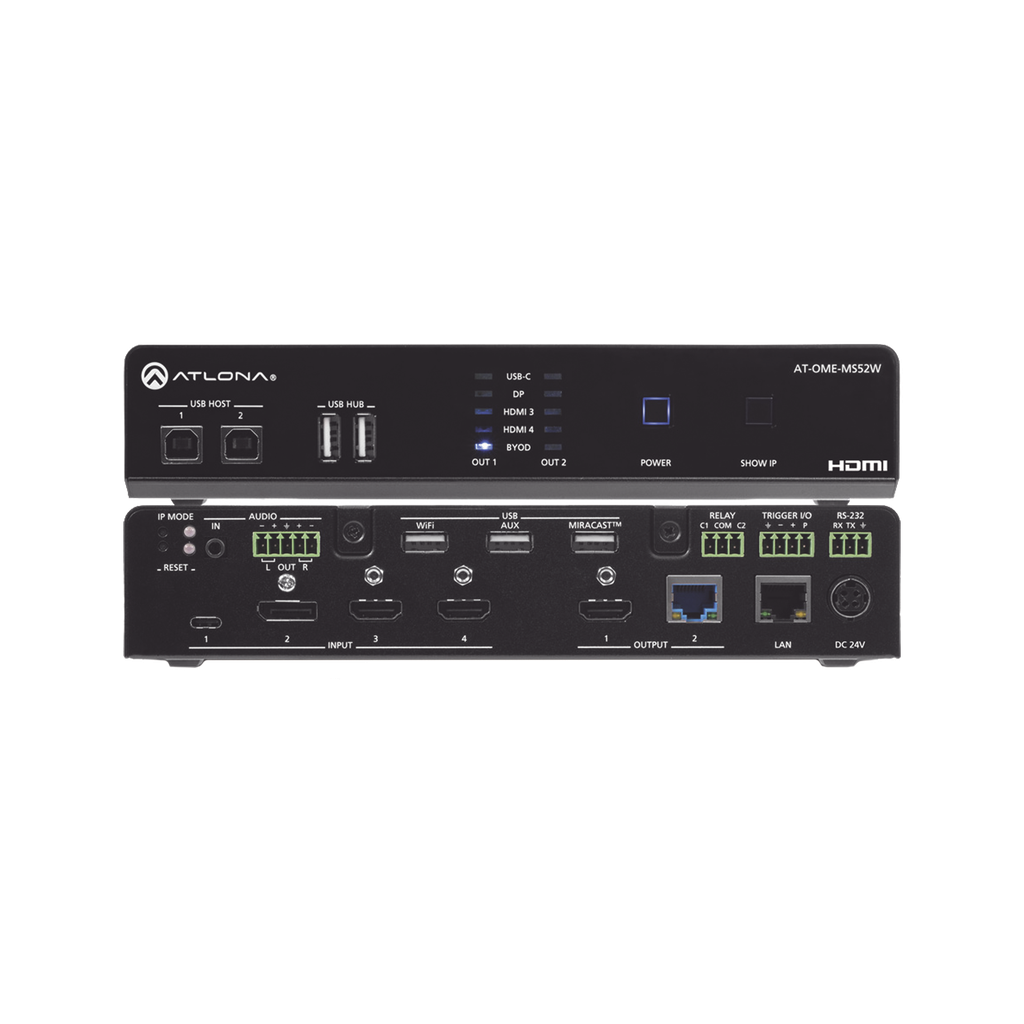 OMEGA 4K/UHD Switch matriz 5×2 con USB y enlace inalámbrico…