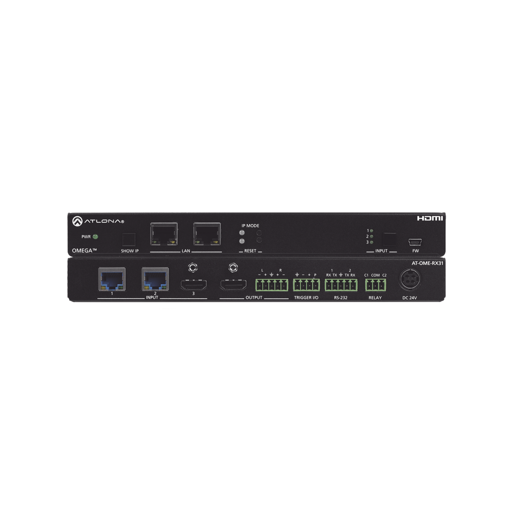 OMEGA 4K/UHD RECEVIER WITH DUAL HDBASET INPUTS ;  HDMI INPUT…