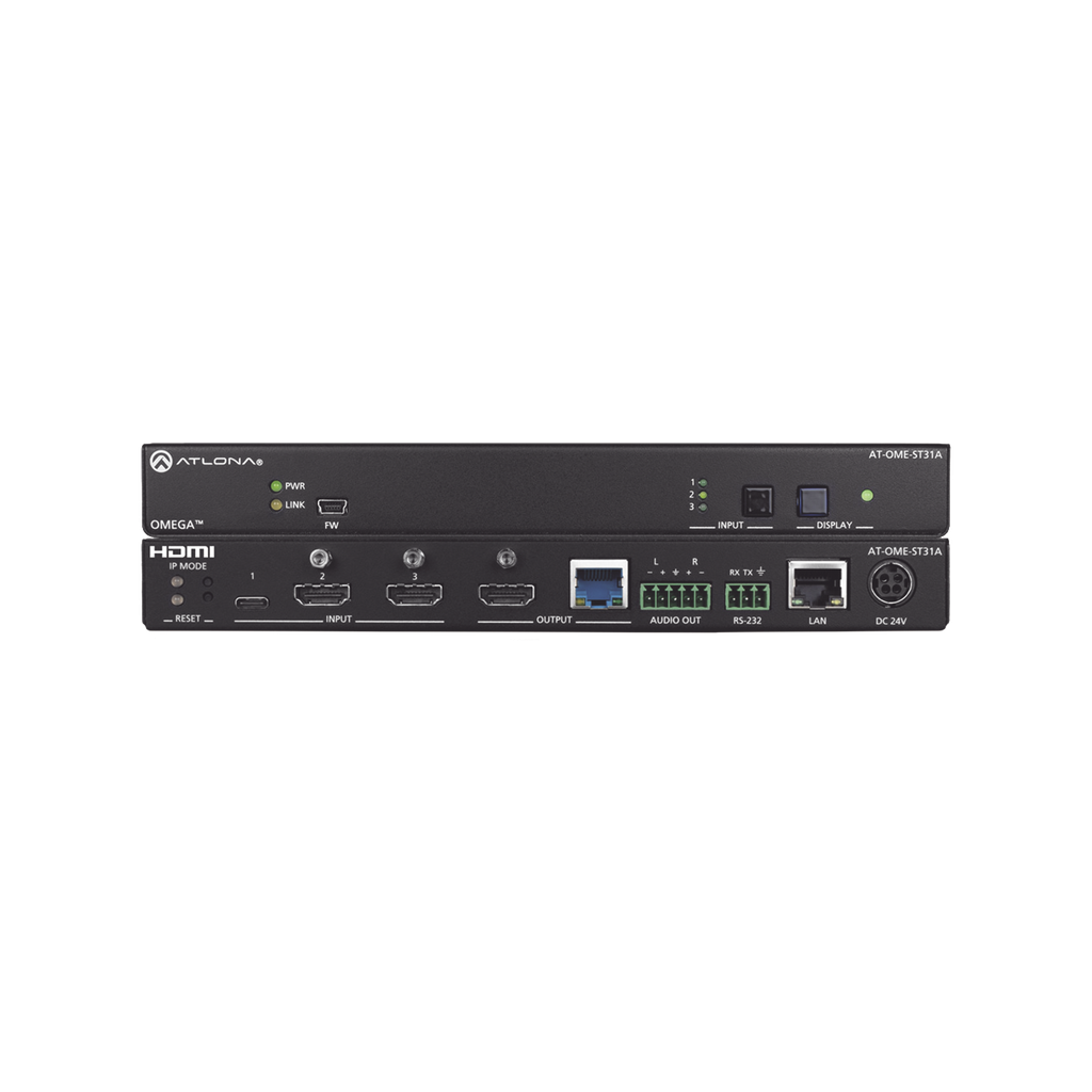 OMEGA SWITCHING TRANSMITTER WITH 2X HDMI AND 1X USB-C WITH A…