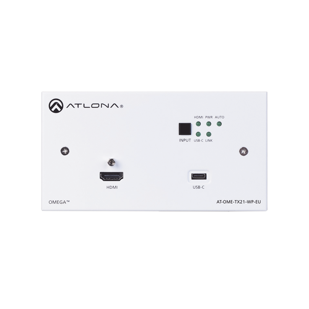 Transmisor HDBaseT de placa de pared para HDMI y USB-C EU/UK…