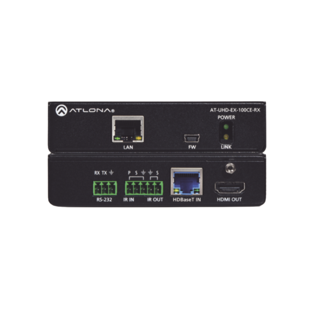 Receptor HDBaseT 4K/UHD HDMI sobre 100 M con Ethernet, contr…