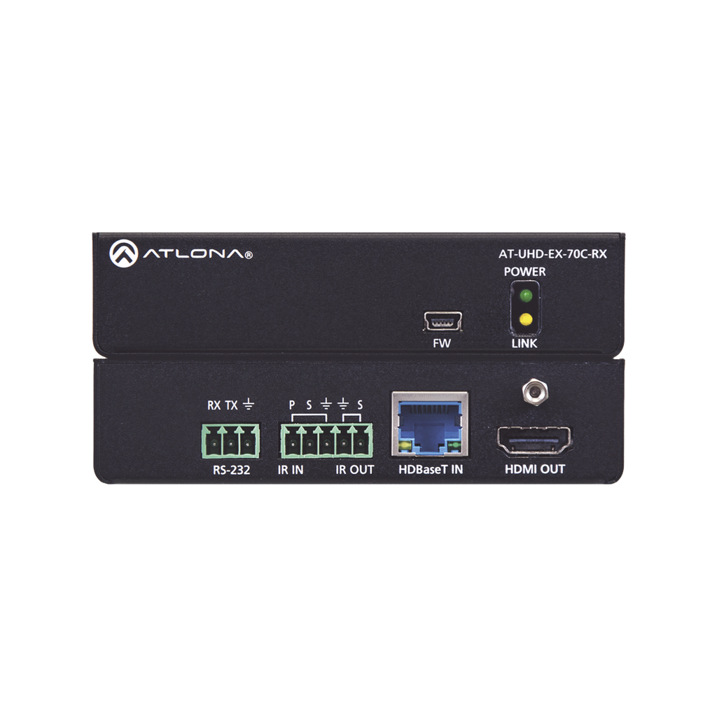 Receptor 4K/UHD HDMI sobre HDBaseT con control y PoE…