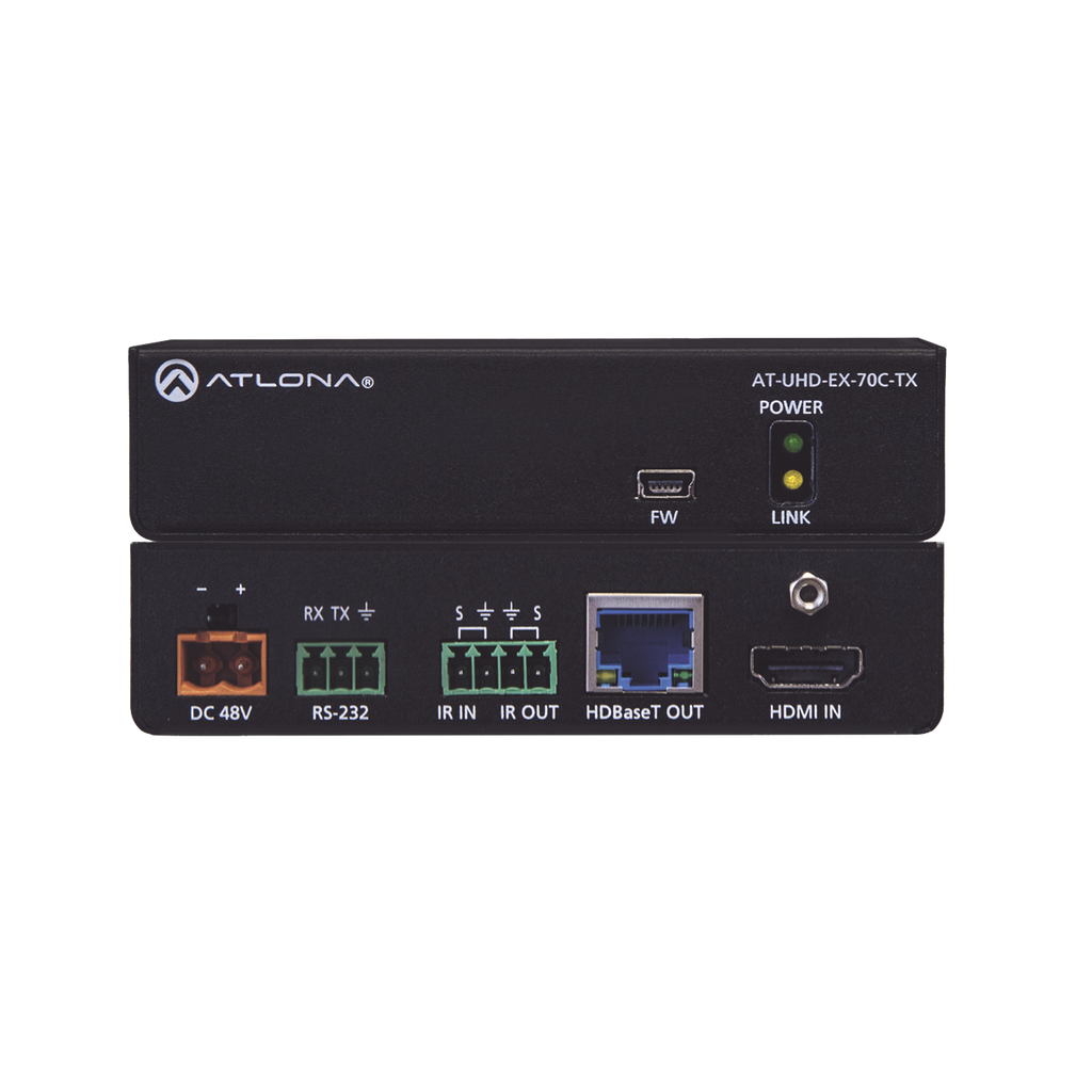 Transmisor 4K/UHD HDMI sobre HDBaseT con control y PoE…