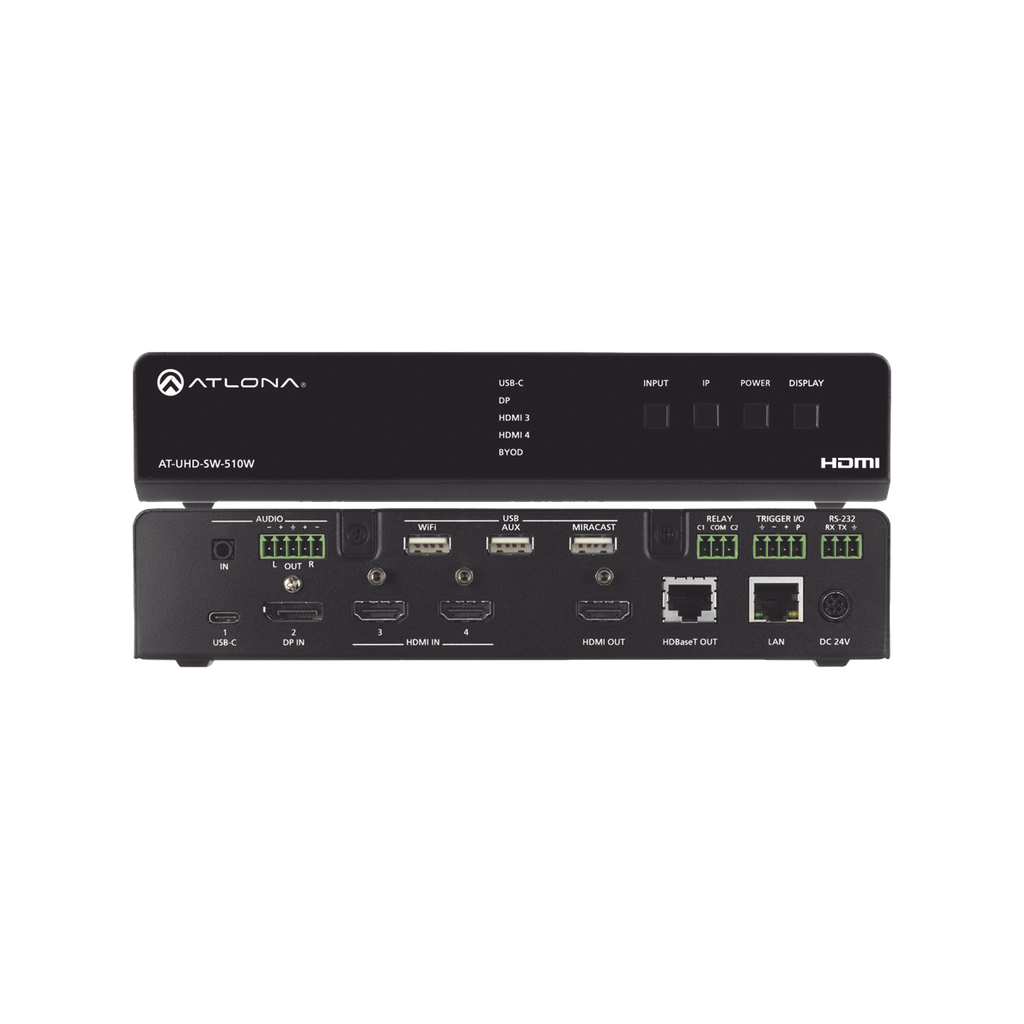 FIVE-INPUT UNIVERSAL SWITCHER WITH WIRELESS PRESENTATION LIN…