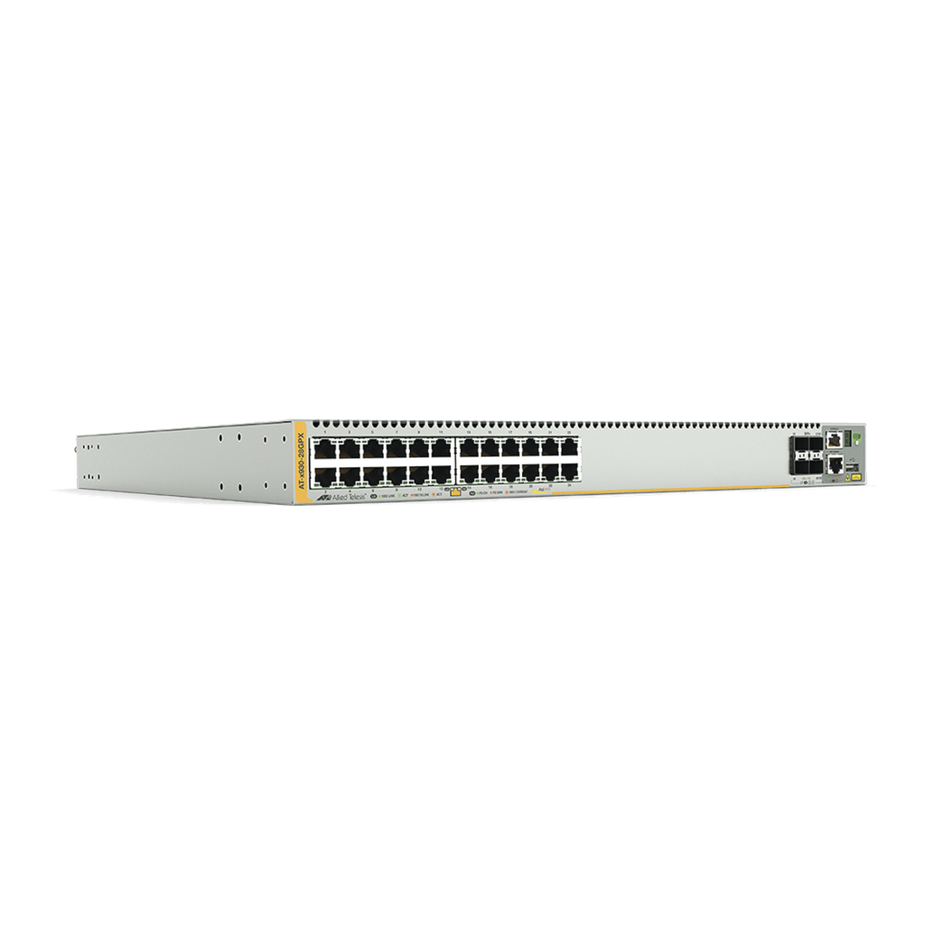 Switch PoE+ Stackeable Capa 3, 24 puertos 10/100/1000 Mbps +…