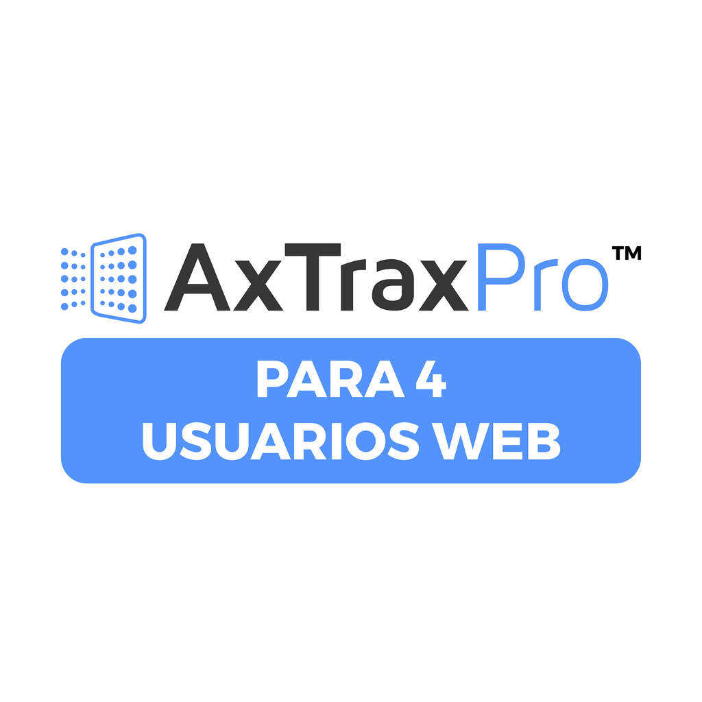 Licencia De 4 Usuarios Clientes Web para AxtraxPro…