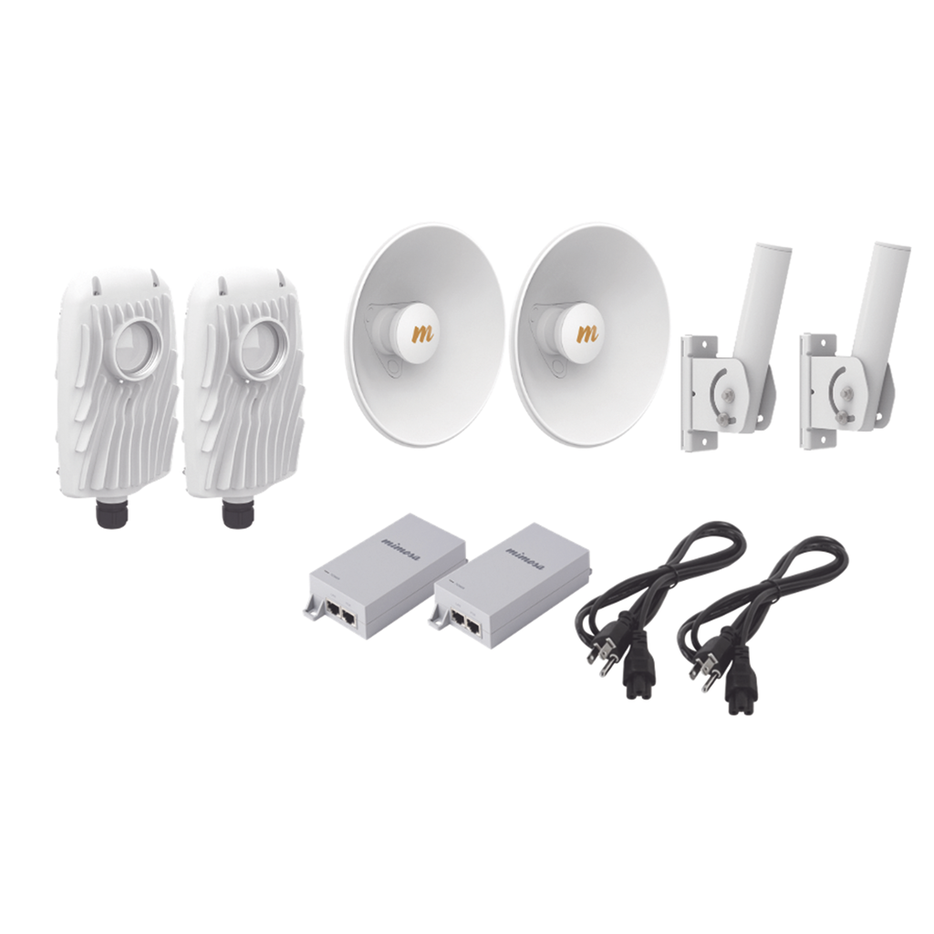 Kit de 2 radios B5X con kit de antenas (20dBi), rango de fre…