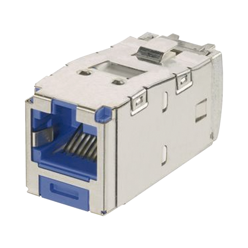 Conector Jack RJ45 Blindado, Llaveado Azul, Estilo TG, Mini-…