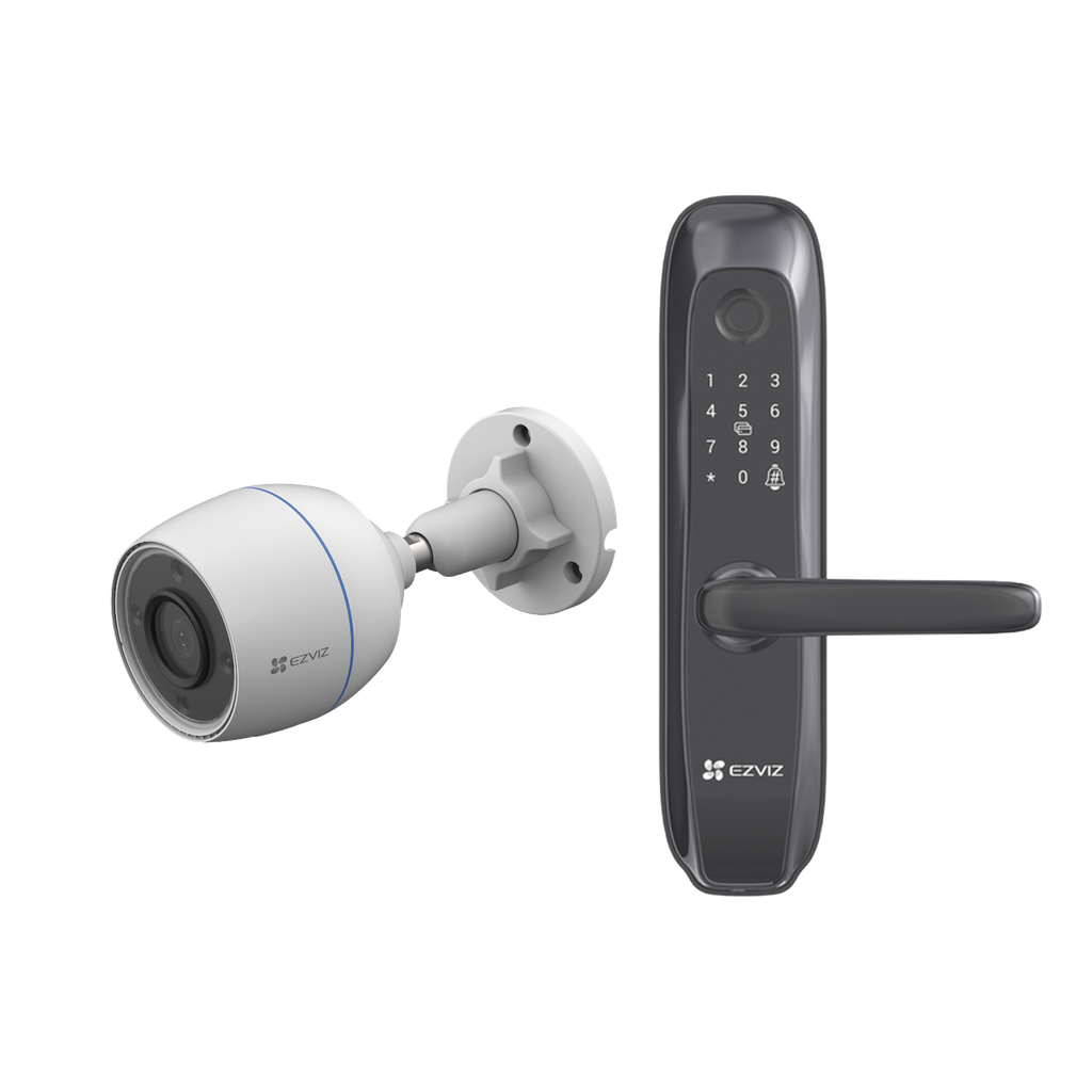Kit de Cerradura Inteligente con Cámara IP Wi-Fi mod CS-H3C…
