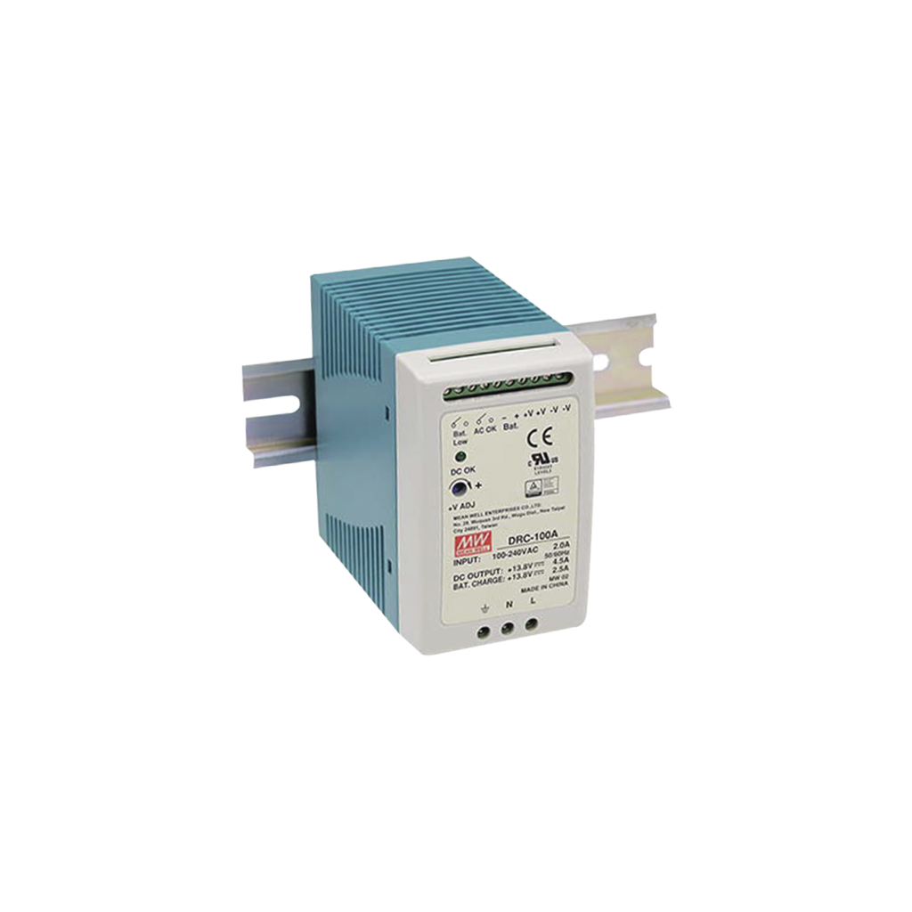 Fuente de poder Riel Din 12V, 100W con Cargador de Batería…