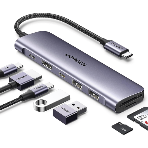 [15214] HUB USB-C (Docking Revodok) 7 en 1 | 2 USB-A 3.0 | 1 USB-C 3…
