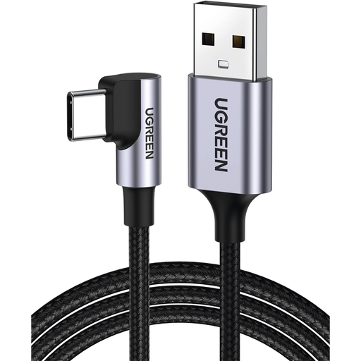 [50942] Cable USB-A a USB-C | 2 Metros | Conector con Ángulo Recto d…