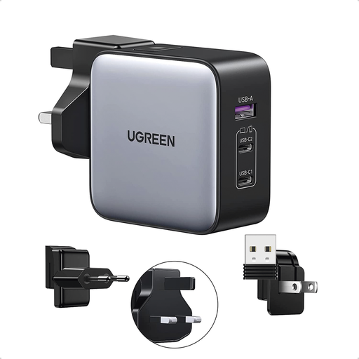 [90409] Cargador Universal de Viaje 65W | Contiene 3 Enchufes Intern…