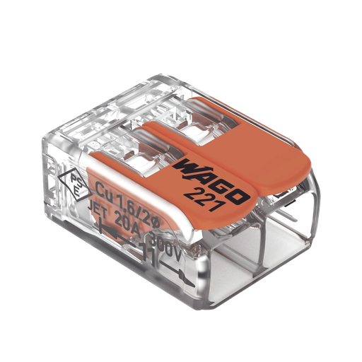 [221412] Conector Compacto para 1 Cable de Entrada 1 Cable de Salida …