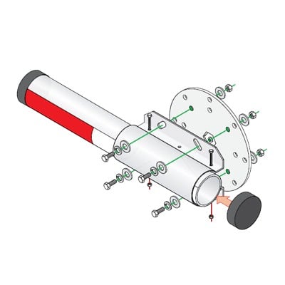 [1601242] Kit de Instalación Para Brazos de Aluminio Doorking / Compat…