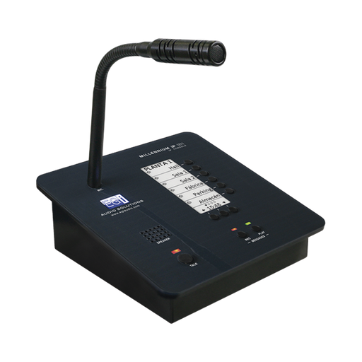 [1211M] CONSOLA DE AVISOS MULTIZONA IP CON DISPLAY, MICRÓFONO Y GRAB…