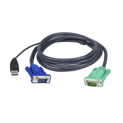 [2L5202U] Cable KVM | USB con SPHD | 3 en 1 | De 1.8 m…