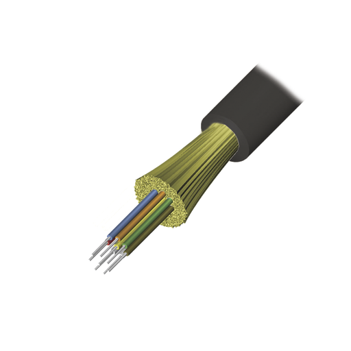 [9GD5H006DT301M] Cable de Fibra Óptica de 6 hilos, Interior/Exterior, Tight B…