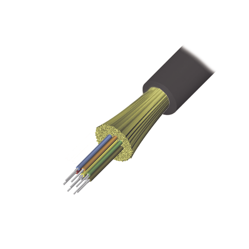 [9GD5H006DT501M] Cable de Fibra Óptica de 6 hilos, Interior/Exterior, Tight B…