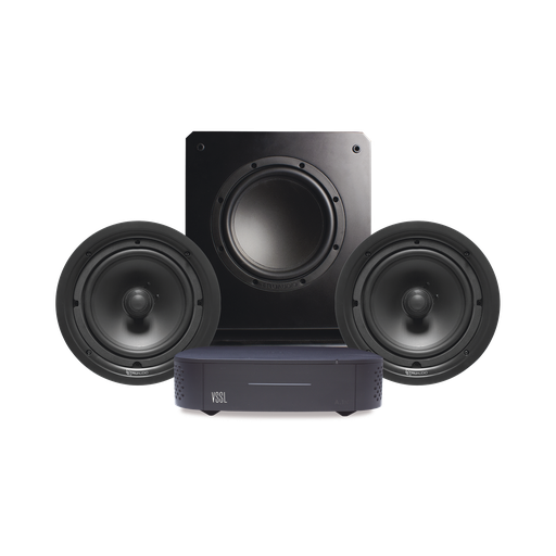 [A1X/PSUB10] KIT Amplificador VSSL  A1X | 2 Bocinas de Techo TruAudio PP8…