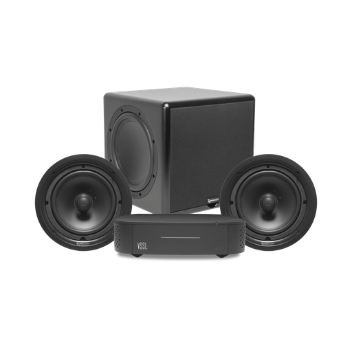 [A1X/PSUB12] KIT Amplificador VSSL A1X | 2 Bocinas de Techo TruAudio PP8 …
