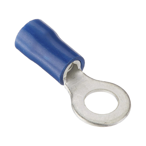 [AE34162] Terminal tipo ojo / 1 / 4  / 16 - 14 AWG / Azúl / Paquete de…