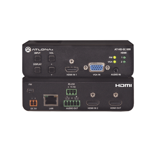 [ATHDSC500] Escalador de vídeo HD de tres entradas para señales HDMI y V…
