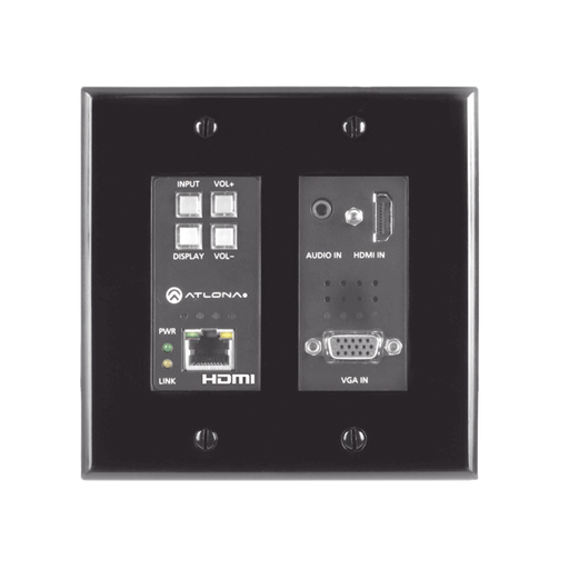 [ATHDVS200TXWPBLK] (TX ONLY) TWO-INPUT WALL PLATE SWITCHER FOR HDMI AND VGA SOU…