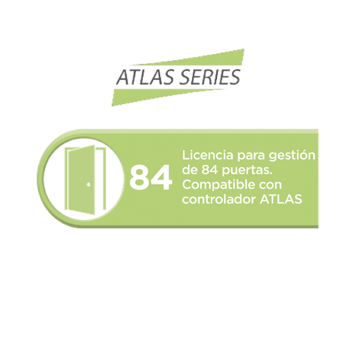 [ATLASAC84] Licencia para 84 puertas compatible con controlador ATLAS…